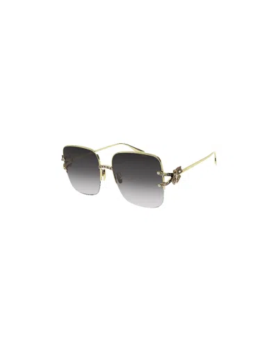 Alexander Mcqueen Logo Sunglasses In Brown
