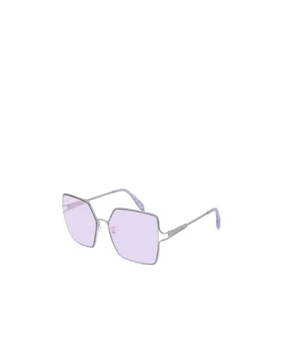 Alexander Mcqueen Logo Sunglasses In White