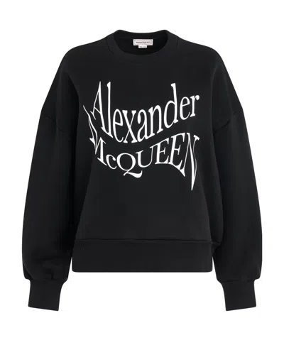 Alexander Mcqueen Logo Sweatshirt In Black