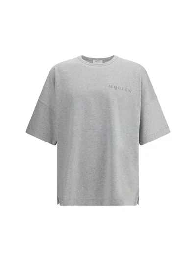 Alexander Mcqueen Logo T-shirt In Gray