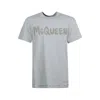 Alexander Mcqueen Alexander Mc Queen Graffiti T Shirt In Grey