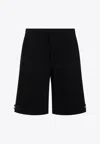Alexander Mcqueen Logo-tab Bermuda Shorts In Black