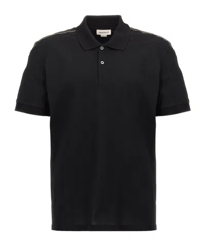 ALEXANDER MCQUEEN ALEXANDER MCQUEEN CLASSIC BAND-DETAILED POLO SHIRT