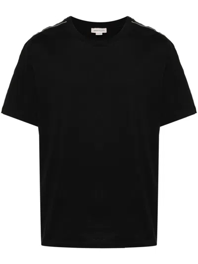 ALEXANDER MCQUEEN LOGO-TAPE COTTON T-SHIRT - MEN'S - COTTON/POLYESTER