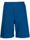 Alexander Mcqueen Logo-tape Cotton Track Shorts In Blau