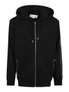 Alexander Mcqueen Logo Zipper Sweatshirt In Black
