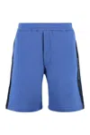 Alexander Mcqueen Alexander Mc Queen Logo Cotton Shorts In Blue
