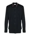 Alexander Mcqueen Logo-tape Long-sleeve Shirt In Black