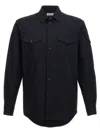 Alexander Mcqueen Tape Detail Chino Cotton Shirt