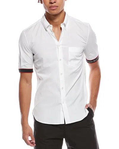 Alexander Mcqueen Logo Tape Shirt In White