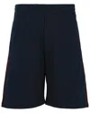 Alexander Mcqueen Logo Tape Shorts In Blue