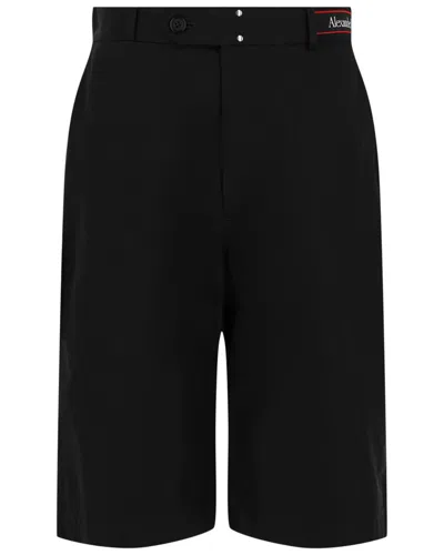 Alexander Mcqueen Logo Tape Short In Black