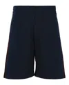 Alexander Mcqueen Logo Tape Shorts In Blue
