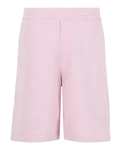 Alexander Mcqueen Logo Tape Shorts In Pink