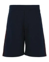 Alexander Mcqueen Logo Tape Shorts In Blue