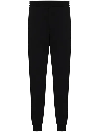 Alexander Mcqueen Logo Tape Track Pants In Black
