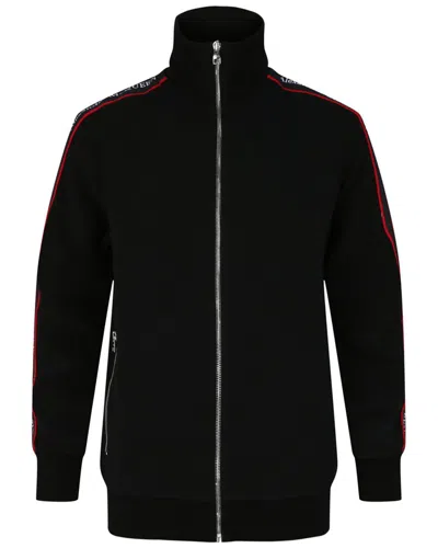 Alexander Mcqueen Logo Tape Track Jacket In Black