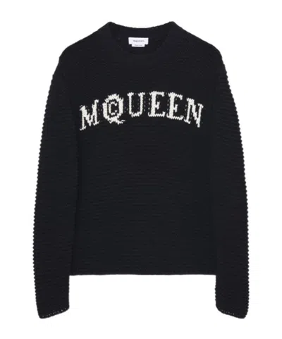 ALEXANDER MCQUEEN ALEXANDER MCQUEEN LOGO TEXTURED JUMPER