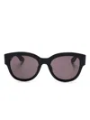 Alexander Mcqueen Oversized Black Sunglasses With Angular Design