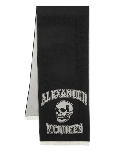 Alexander Mcqueen Logo Wool Scarf