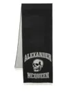 Alexander Mcqueen Alexander Mc Queen Logo Wool Scarf In Black