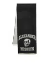 Alexander Mcqueen Alexander Mc Queen Logo Wool Scarf In Black