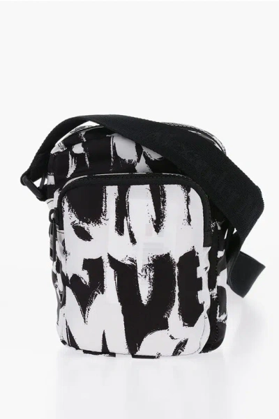 Alexander Mcqueen Logoed Messenger Bag With Shoulder Strap In White