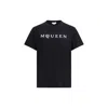 Alexander Mcqueen Black Cotton Clothing T-shirts And Polos In Black