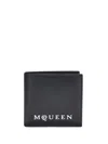 Alexander Mcqueen Bi-fold Leather Wallet With Logo-print In Multi