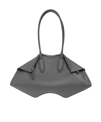 Alexander Mcqueen Logo-letter Handbag In Gray