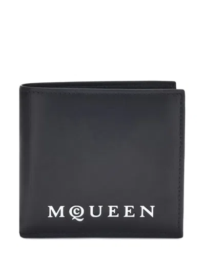 Alexander Mcqueen Logo-print Bifold Wallet In Black