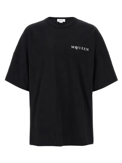 Alexander Mcqueen Logo-print Cotton T-shirt In Black
