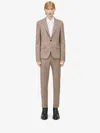 Alexander Mcqueen London Check Single-breasted Jacket In Beige/black/chestnut