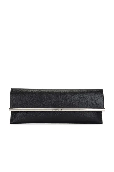 Alexander Mcqueen Cross-b Long Clutch Bag In Black