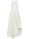 Alexander Mcqueen Mcqueen Asymmetrical Dress In White