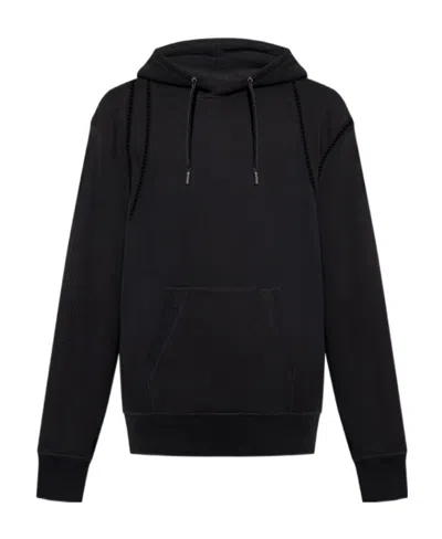 Alexander Mcqueen Long-skeeve Cotton Hoodie In Black