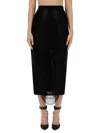 Alexander Mcqueen Long Skirt In Black