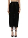 Alexander Mcqueen Mcqueen Women Armor Stitch Skirt In Black