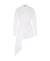 Alexander Mcqueen Long-sleeve Asymmetric Shirt In White