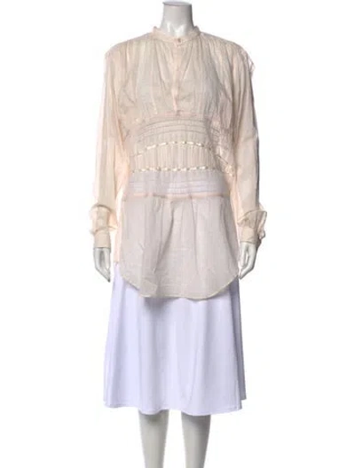 Pre-owned Alexander Mcqueen Long Sleeve Blouse In Pink