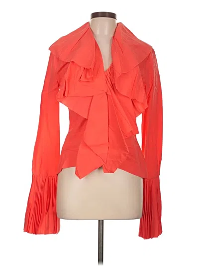 Alexander Mcqueen Long Sleeve Blouse In Pink