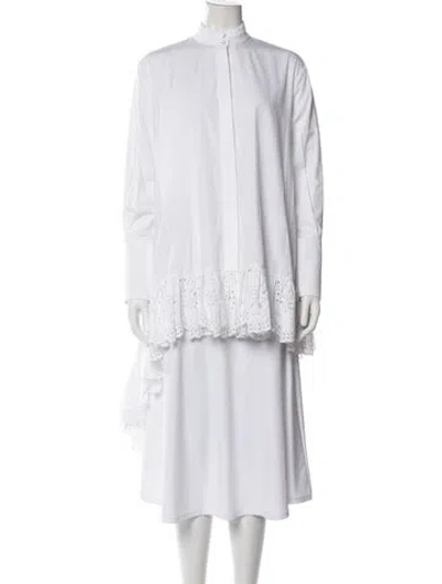 Pre-owned Alexander Mcqueen Long Sleeve Blouse In White