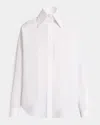Alexander Mcqueen Long-sleeve Cotton Button-down Shirt In White