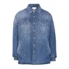 Alexander Mcqueen Sophisticated And Stylish Blue Denim Shirt In Blue