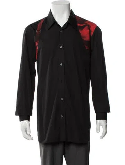 Pre-owned Alexander Mcqueen Long Sleeve Shirt In Black