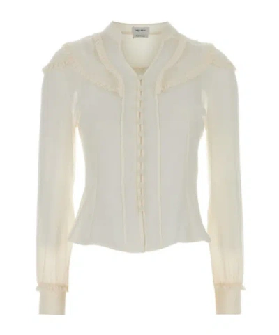 Alexander Mcqueen Long Sleeve Shirt In White