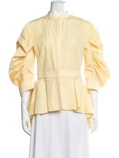 Pre-owned Alexander Mcqueen Long Sleeve Top In Yellow