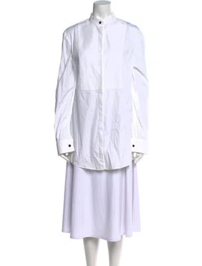 Pre-owned Alexander Mcqueen Long Sleeve Tunic In White