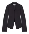 Alexander Mcqueen Wool Canvas Single-breasted Blazer In Black