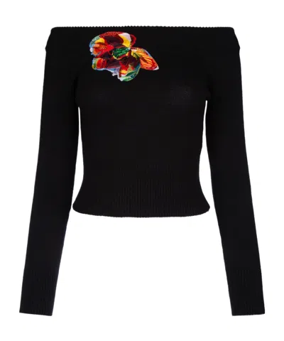 ALEXANDER MCQUEEN ALEXANDER MCQUEEN OFF-SHOULDER KNIT SWEATER
